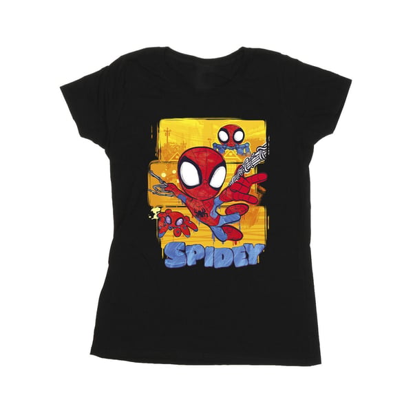 Marvel Womens/Ladies Spidey And His Amazing Friends Flying Cotton T-Shirt