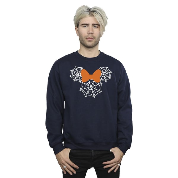 Disney Mens Minnie Mouse Spider Web Head Sweatshirt