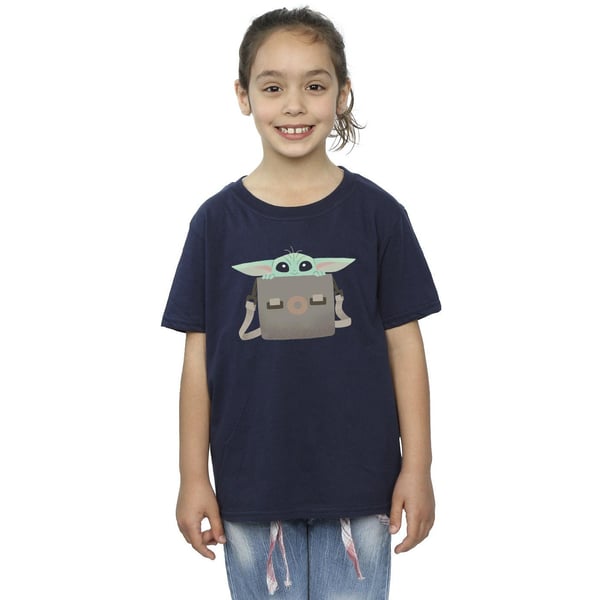 Star Wars Girls The Mandalorian Grogu Luggage Cotton T-Shirt