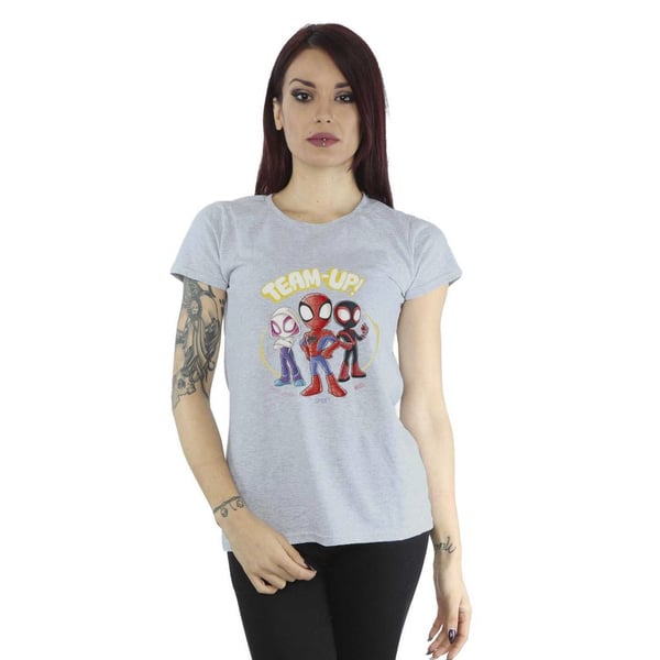 Marvel Womens/Ladies Spidey And His Amazing Friends Sketch Cotton T-Shirt