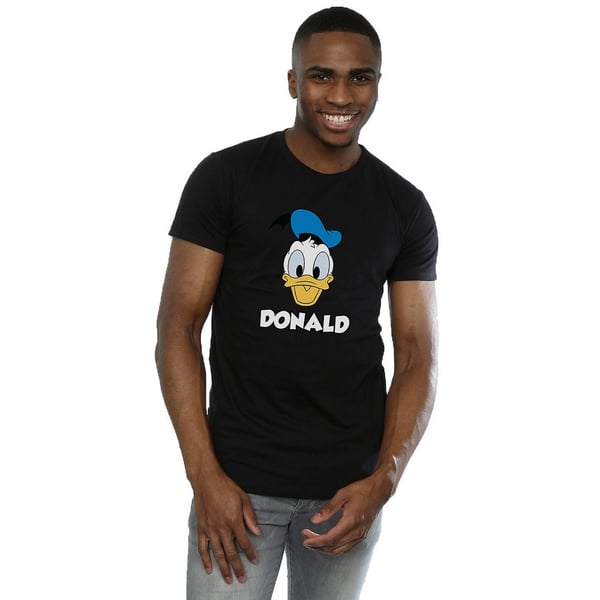 Disney Mens Donald Duck Face Cotton T-Shirt