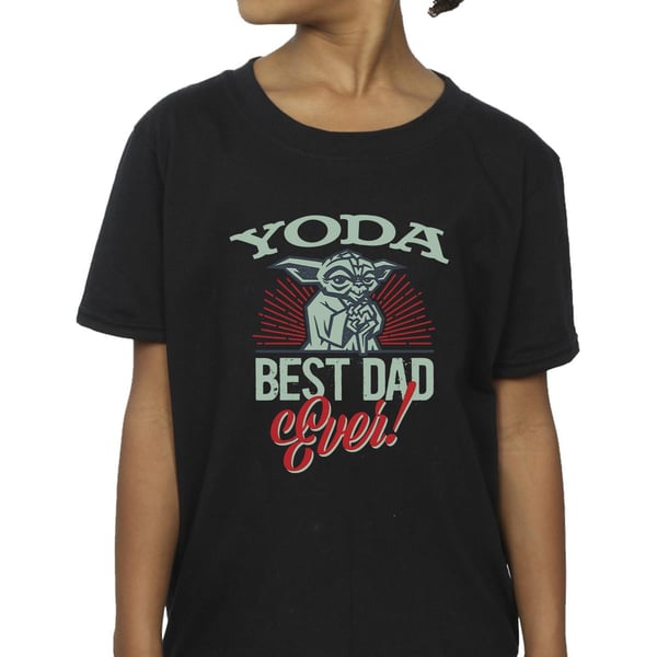 Star Wars Girls Mandalorian Yoda Pappa T-shirt i Bomull