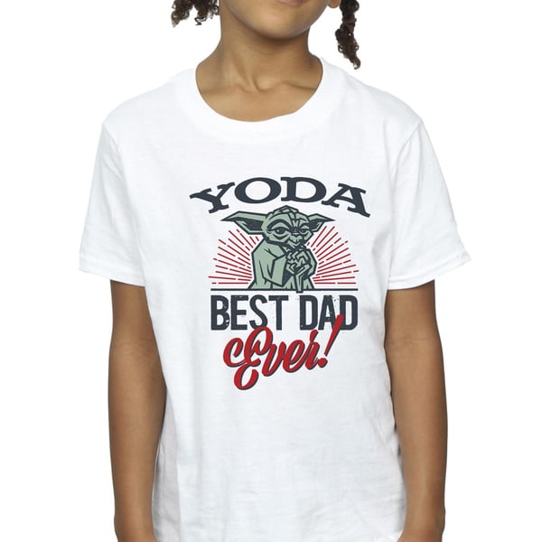 Star Wars Girls Mandalorian Yoda Pappa T-shirt i Bomull