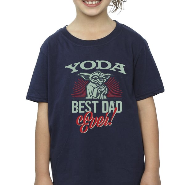 Star Wars Girls Mandalorian Yoda Pappa T-shirt i Bomull