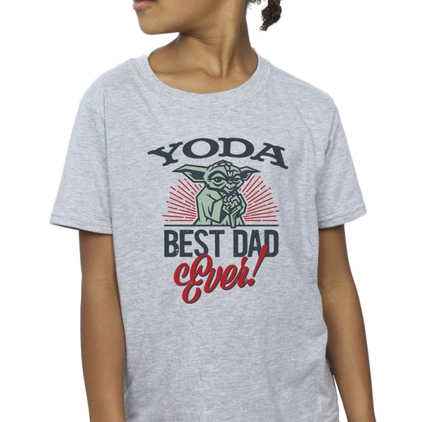 Star Wars Girls Mandalorian Yoda Pappa T-shirt i Bomull