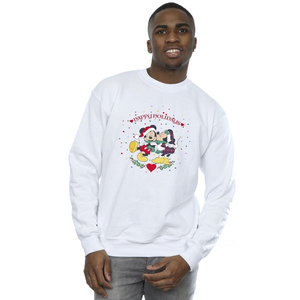 Disney Mens Mickey Mouse Mickey Minnie Christmas Sweatshirt