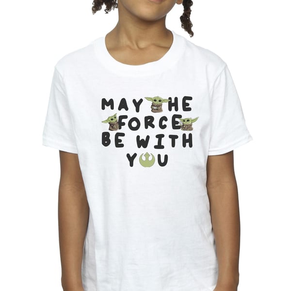 Star Wars Flickor The Mandalorian Grogu Må Kraften Vara Med Dig T-Shirt i Bomull