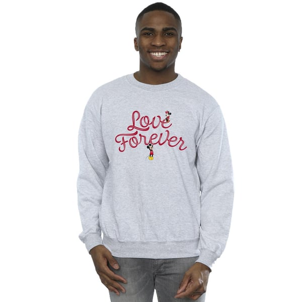 Disney Mens Mickey Mouse Love Forever Sweatshirt