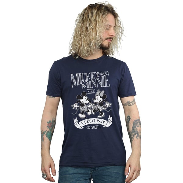 Disney Mens Mickey And Minnie Mouse Great Pair T-Shirt