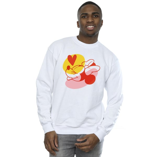 Disney Mens Minnie Mouse Tongue Heart Sweatshirt