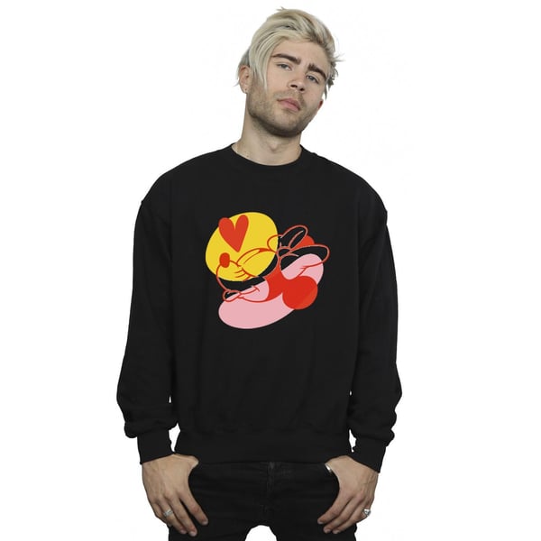 Disney Mens Minnie Mouse Tongue Heart Sweatshirt
