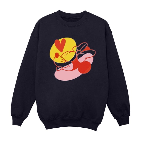 Disney Mens Minnie Mouse Tongue Heart Sweatshirt
