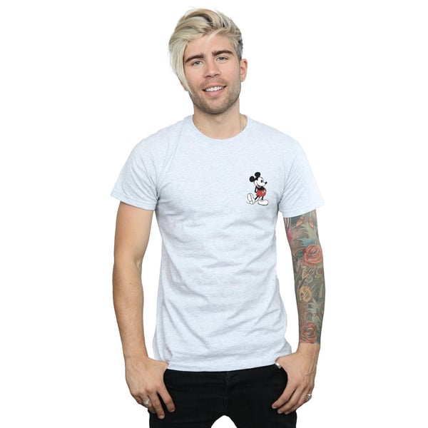 Disney Mens Mickey Mouse Kickin Retro Chest T-Shirt