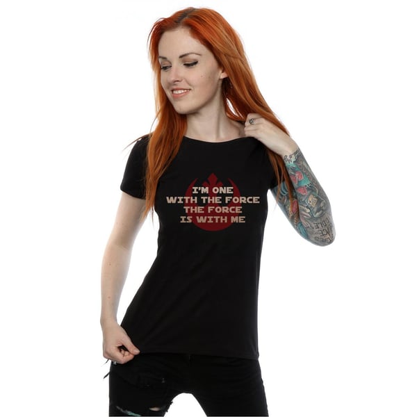 Star Wars Womens/Ladies Rogue One I´m One With The Force Red Cotton T-Shirt