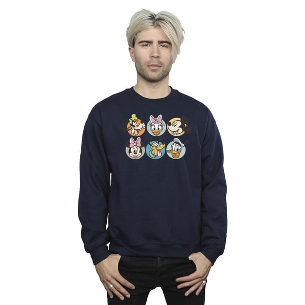 Disney Mens Mickey Mouse And Friends Faces Sweatshirt