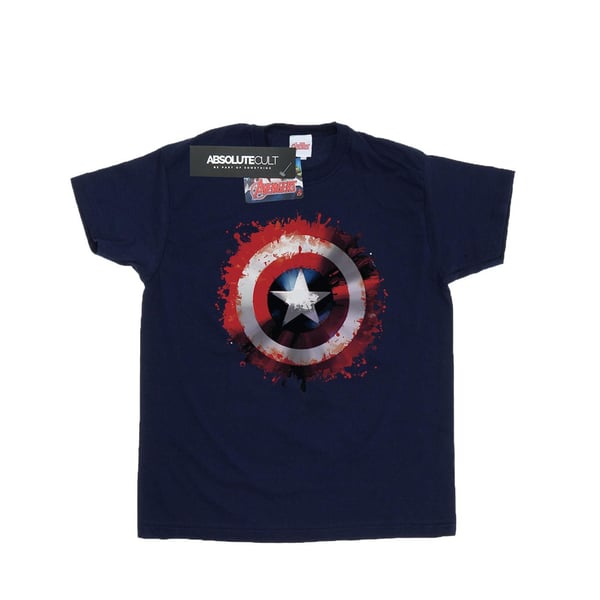 Marvel Dam/Kvinnor Avengers Captain America Art Shield T-shirt i bomull med boyfriend-passform