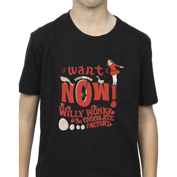 Willy Wonka Boys Verruca Salt I Want It Now T-Shirt