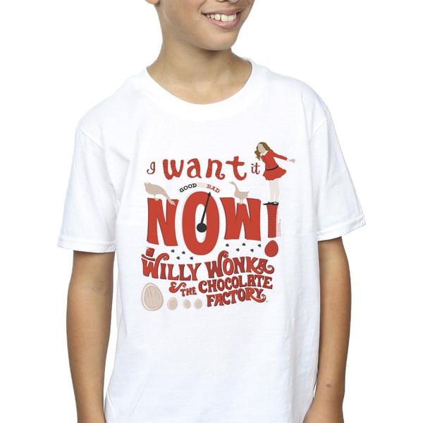 Willy Wonka Boys Verruca Salt I Want It Now T-Shirt