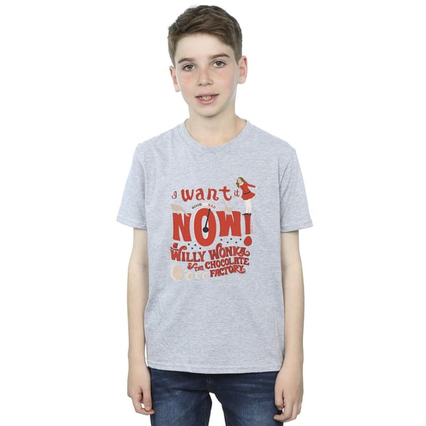 Willy Wonka Boys Verruca Salt I Want It Now T-Shirt