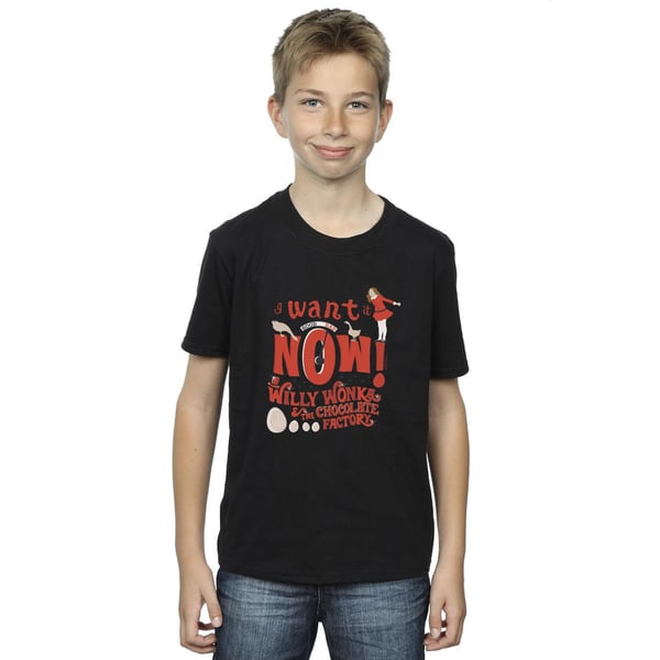 Willy Wonka Boys Verruca Salt I Want It Now T-Shirt