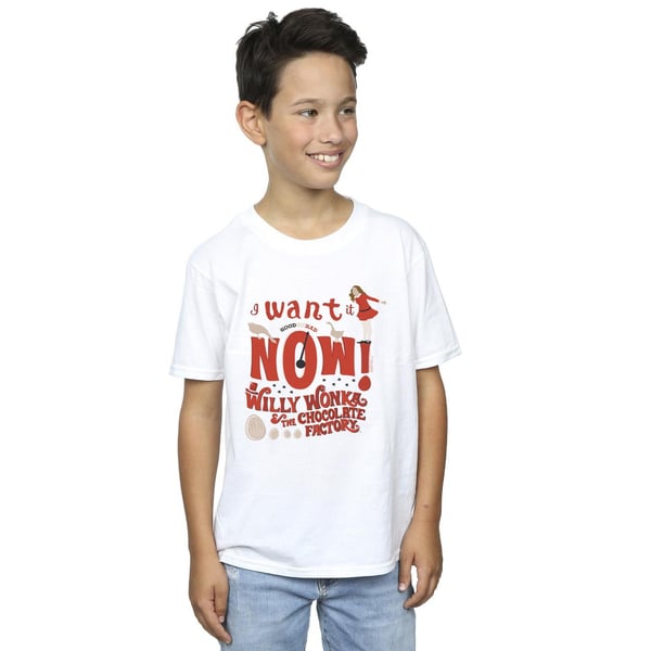 Willy Wonka Boys Verruca Salt I Want It Now T-Shirt