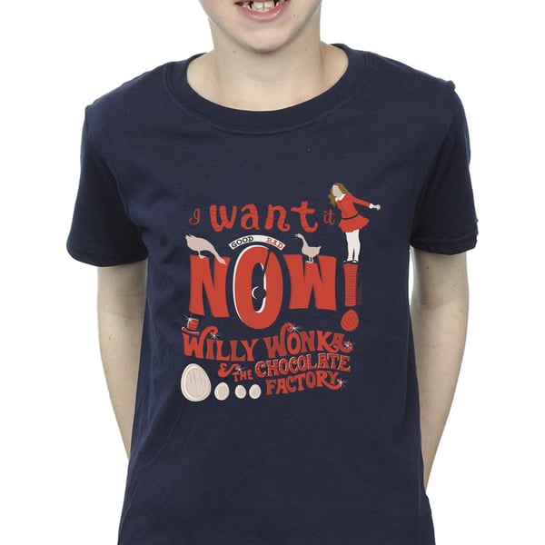 Willy Wonka Boys Verruca Salt I Want It Now T-Shirt