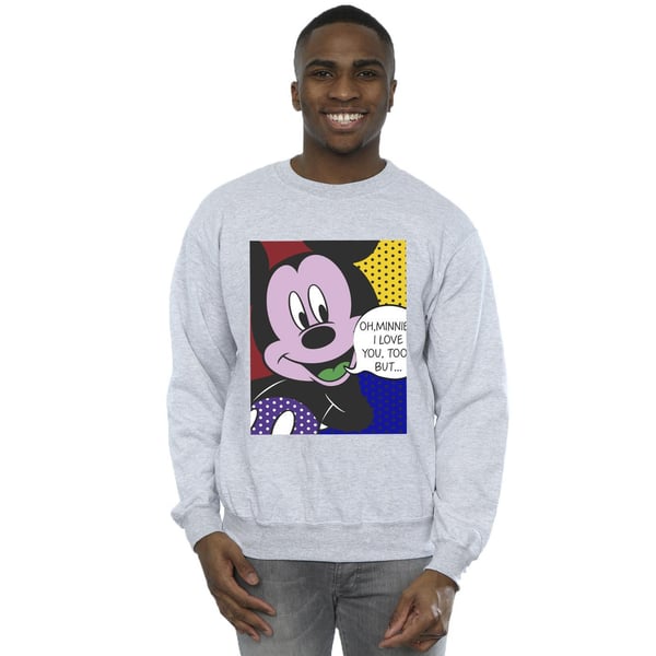Disney Mens Mickey Mouse Oh Minnie Pop Art Sweatshirt