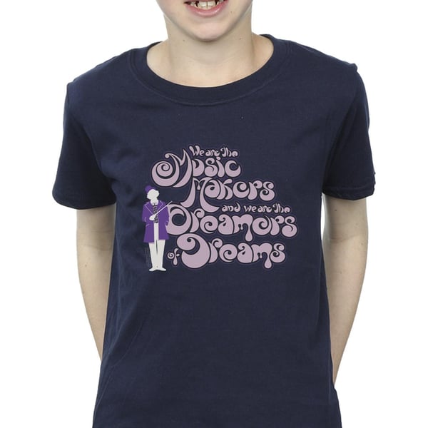 Willy Wonka Boys Dreamers Text T-Shirt
