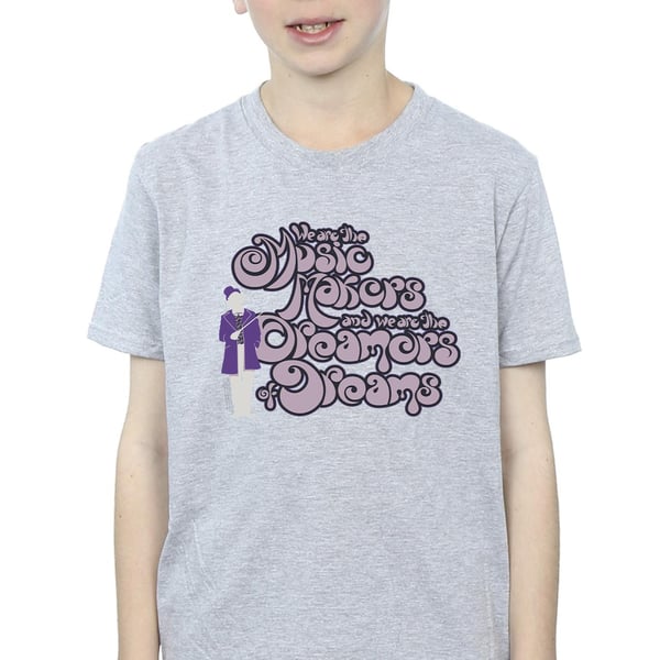 Willy Wonka Boys Dreamers Text T-Shirt