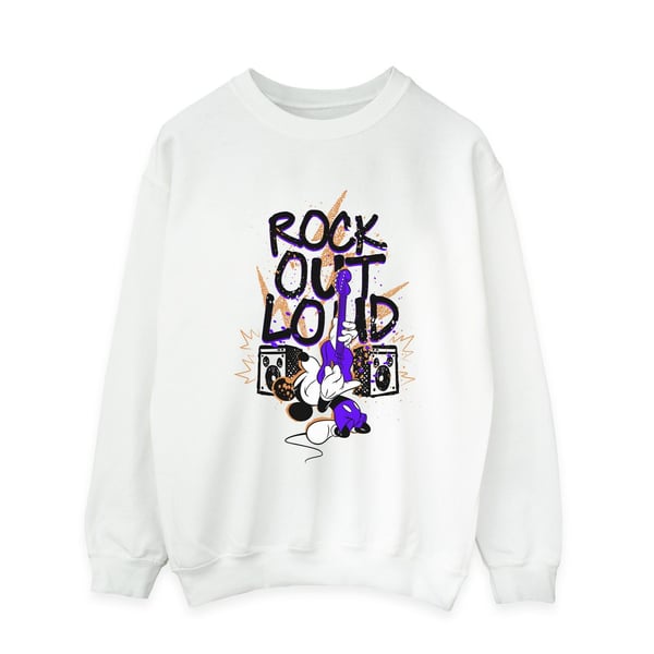 Disney Mens Mickey Mouse Rock Out Loud Sweatshirt