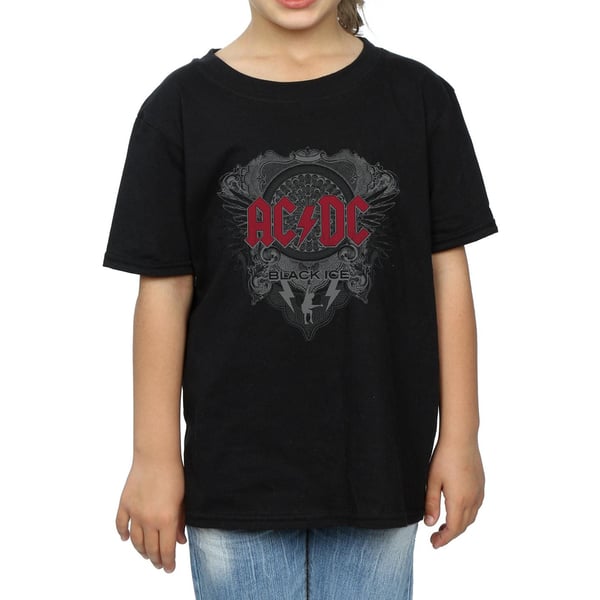 AC/DC Girls Black Ice With Red Cotton T-Shirt