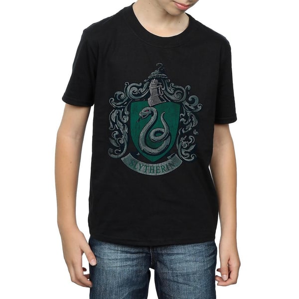 Harry Potter Boys Slytherin Distressed Cotton T-Shirt