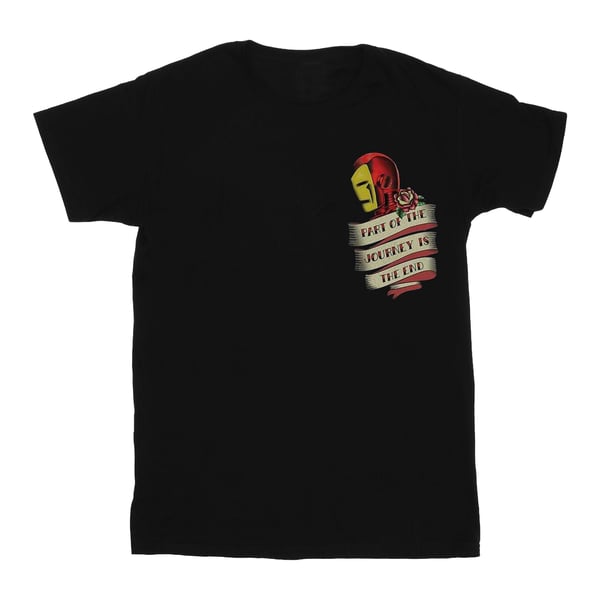 Marvel Womens/Ladies Iron Man Tattoo Journey Breast Print Cotton Boyfriend T-Shirt
