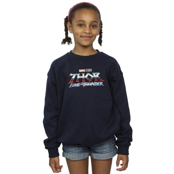 Marvel Girls Thor Love And Thunder Logo Sweatshirt