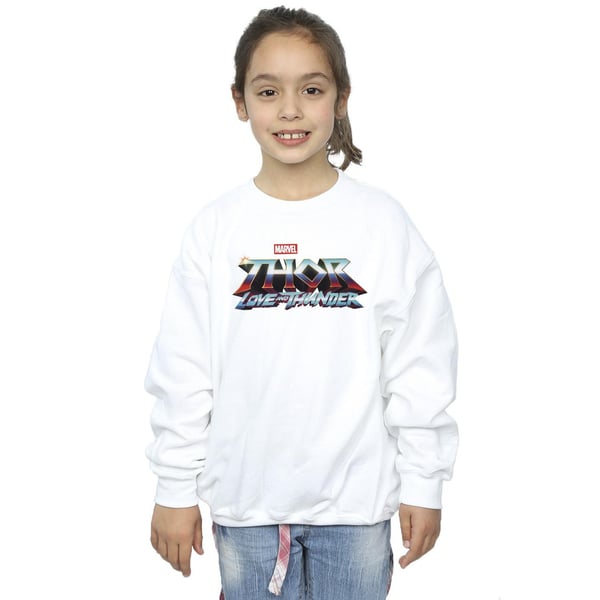 Marvel Girls Thor Love And Thunder Logo Sweatshirt