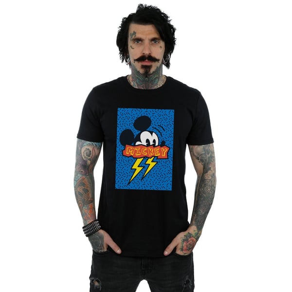 Disney Mens Mickey Mouse 90s Flash T-Shirt