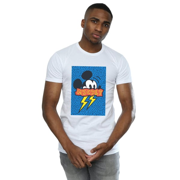 Disney Mens Mickey Mouse 90s Flash T-Shirt