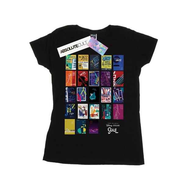 Disney Womens/Ladies Soul Jazz Poster Wall Cotton T-Shirt