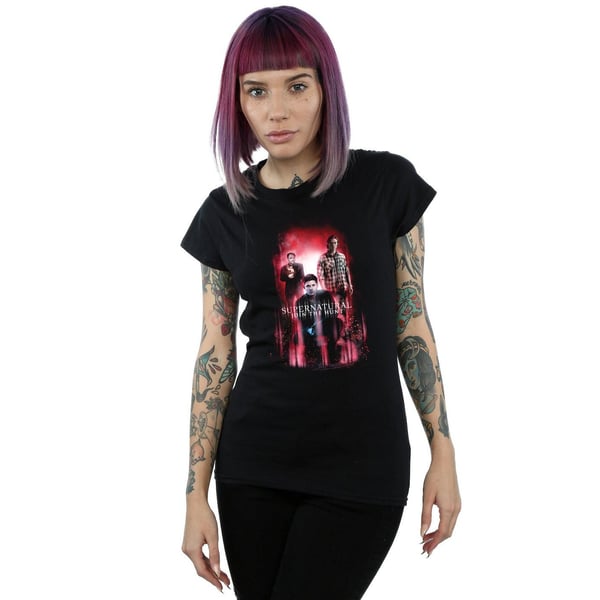 Supernatural Womens/Ladies Group Crowley Cotton T-Shirt