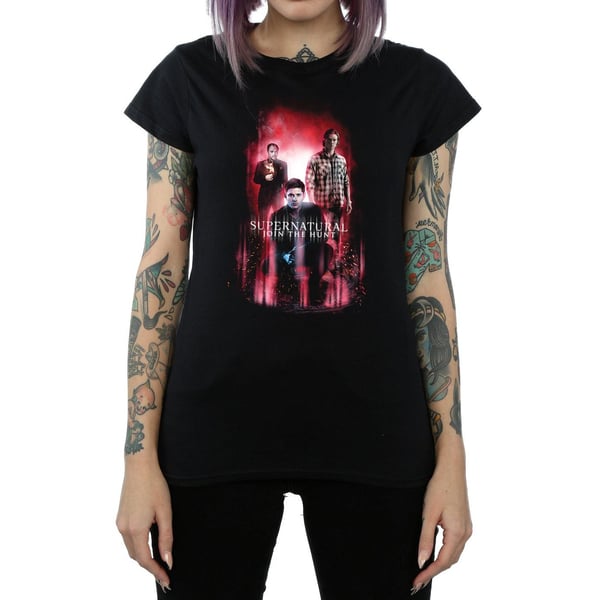 Supernatural Womens/Ladies Group Crowley Cotton T-Shirt