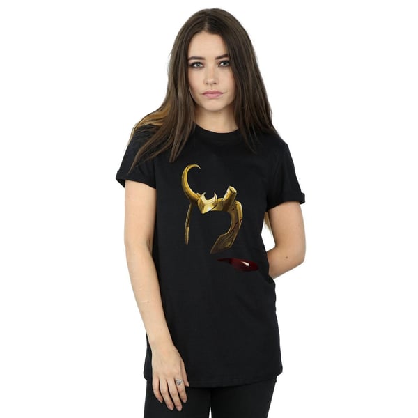 Marvel Womens/Ladies Loki Agent Of Asgard Helmet Cotton Boyfriend T-Shirt