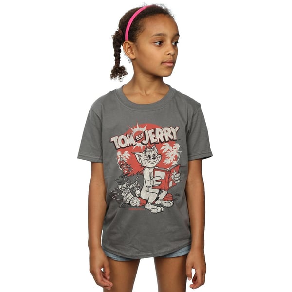 Tom And Jerry Girls Rocket Prank Cotton T-Shirt