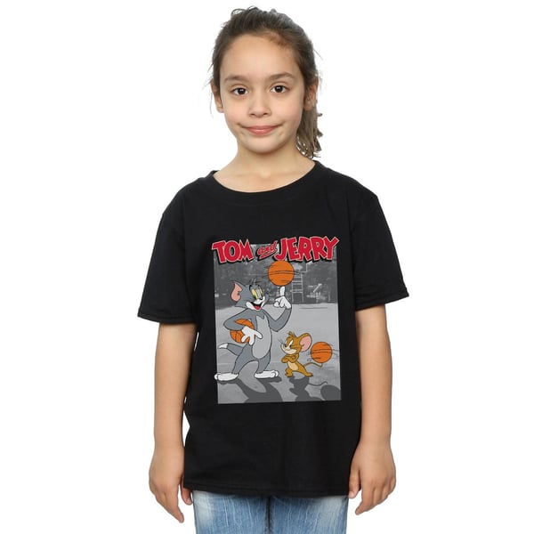 Tom And Jerry Girls Basketball Buddies Cotton T-Shirt