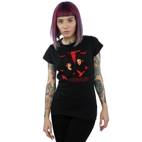 Supernatural Womens/Ladies Crow Eyes Cotton T-Shirt