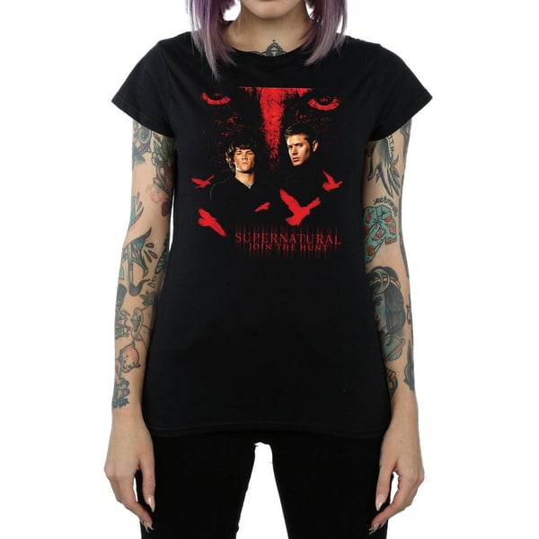 Supernatural Womens/Ladies Crow Eyes Cotton T-Shirt