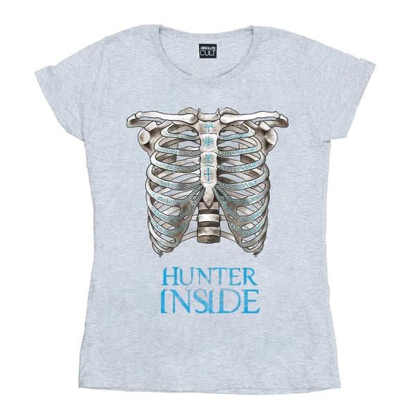 Supernatural Womens/Ladies Hunter Inside Cotton T-Shirt Supernatural Womens/Ladies Hunter Inside Cotton T-Shirt