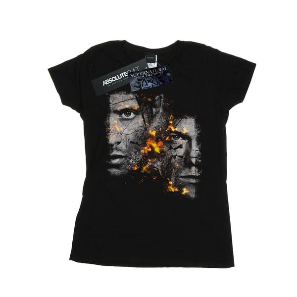 Supernatural Womens/Ladies Sam And Dean Fire Cotton T-Shirt