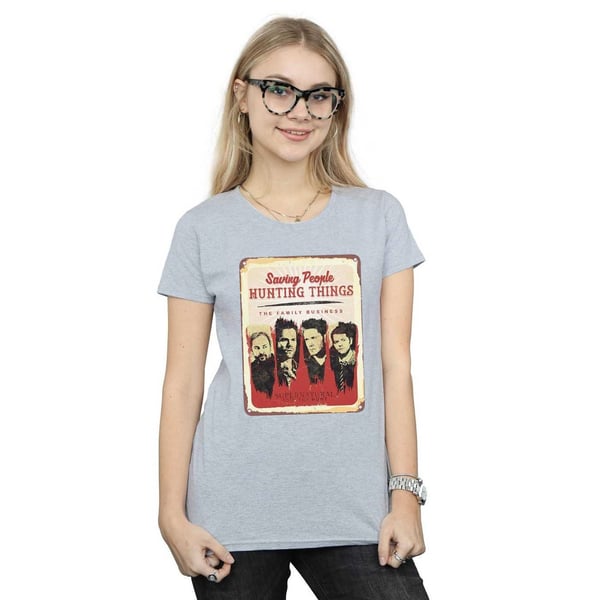 Supernatural Womens/Ladies Family Business Sign Cotton T-Shirt