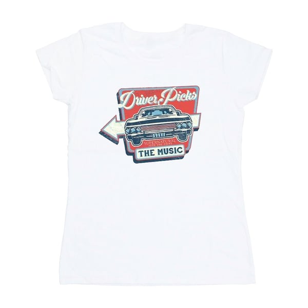 Supernatural Womens/Ladies Driver Picks The Music Cotton T-Shirt