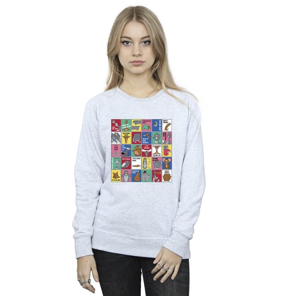 Tom And Jerry Womens/Ladies Grid Squares Sweatshirt